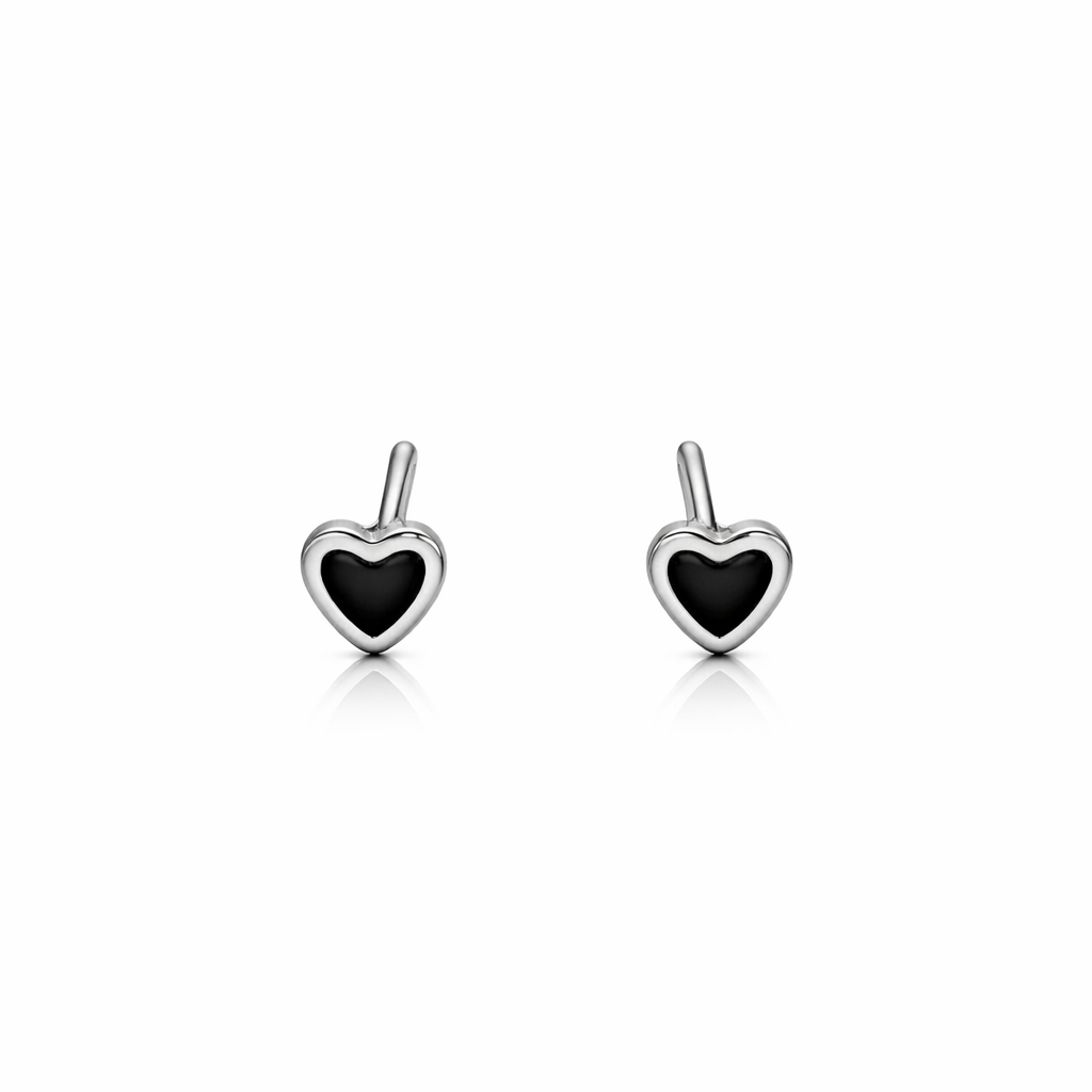 heart stud earrings