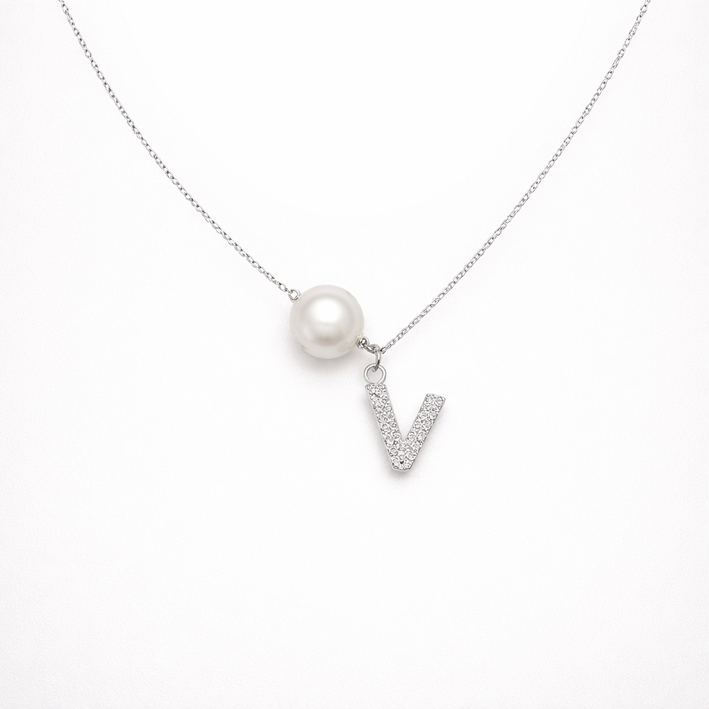 V PEARL NECKLACE