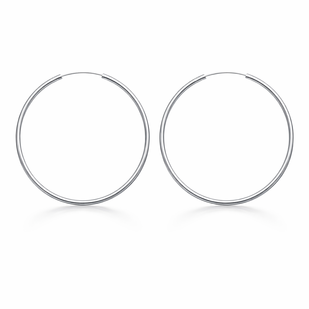 silver hoop earrings