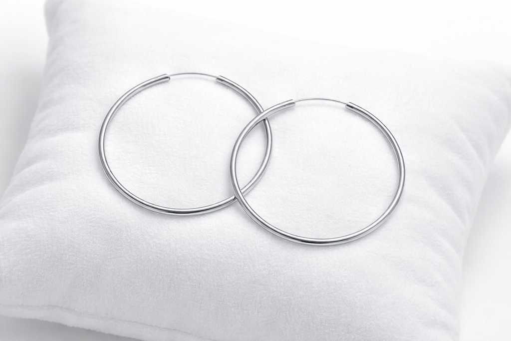 SILVER HOOP EARRINGS