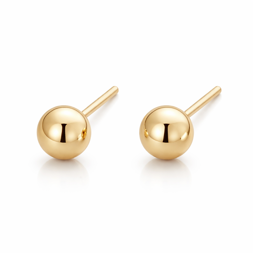 GOLD STUD EARRINGS