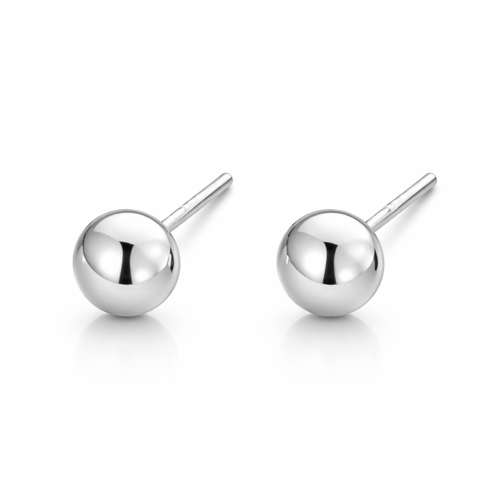 WHITE GOLD STUD EARRINGS