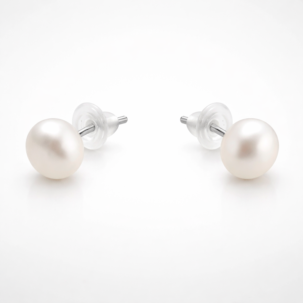 pearl stud earrings