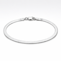 Silver bracelet on a white background