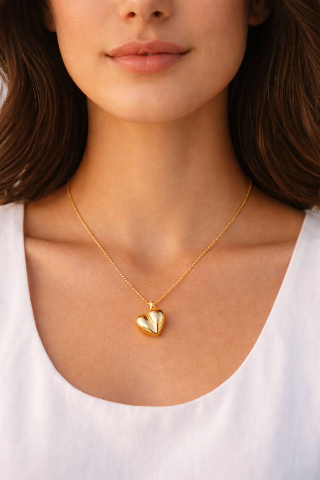 gold necklace woman